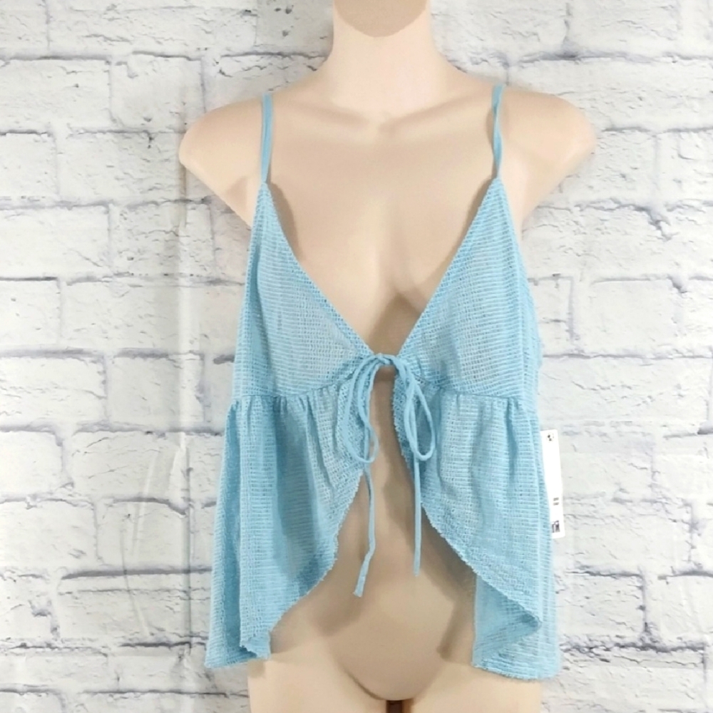 🔵BOGO FREE🔵 NWT Top Urban Outfitters Bolero Strappy Tie Front  Sz M
